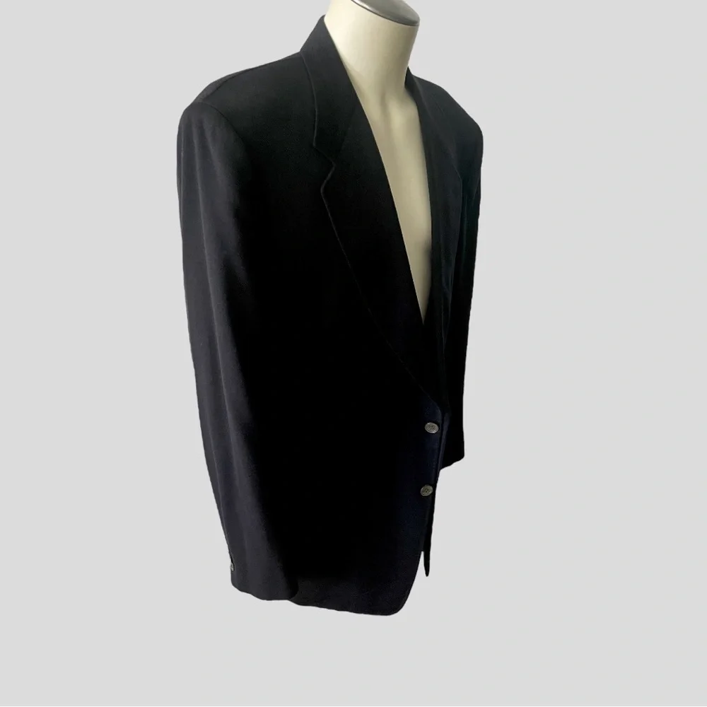 CANALI 100% CASHMERE BLACK 2 BTN SINGLE BREASTED JACKET  54L ITALY